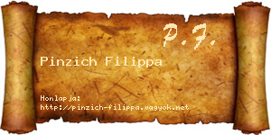 Pinzich Filippa névjegykártya